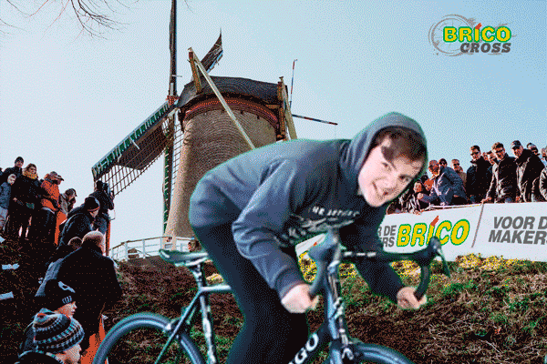 greenscreen gif van jongen op racefiets
